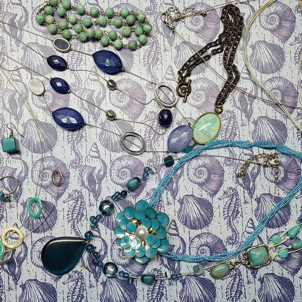 Set of Beautiful Blue Jewelry